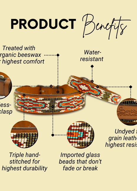 Boho Chic Sambboho dog collar