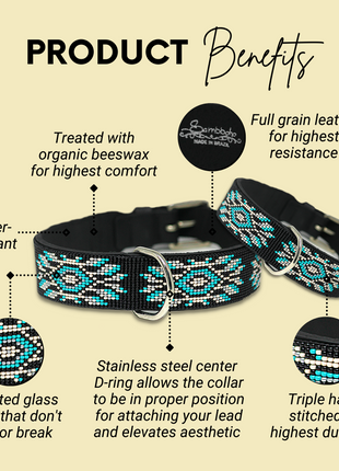 Bora Bora Sambboho dog collar (with center D-ring)