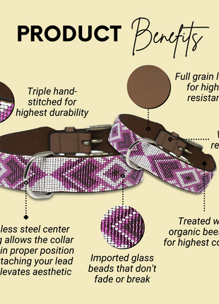 Paris Sambboho dog collar (with center D-ring)