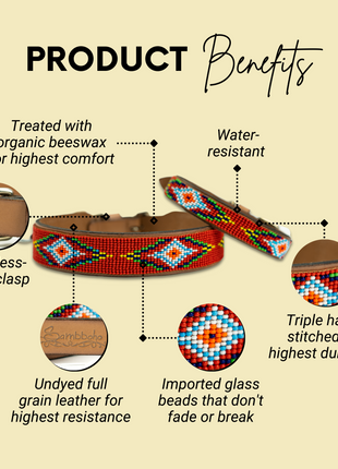 Red Vogue Sambboho dog collar