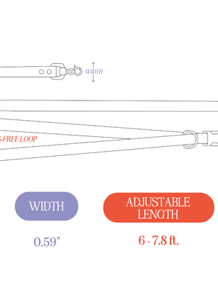 PVC Handsfree Dog Leash - All Weather Waterproof Durable & Odor-Resistant