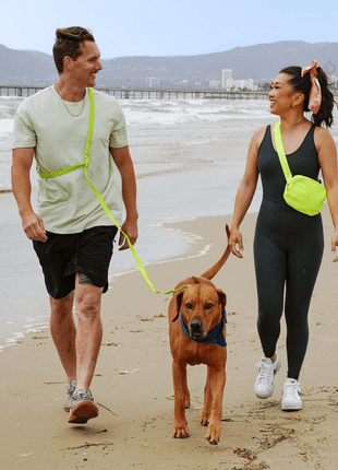 PVC Handsfree Dog Leash - All Weather Waterproof Durable & Odor-Resistant