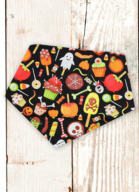 "Black Halloween Candy" Dog Bandana