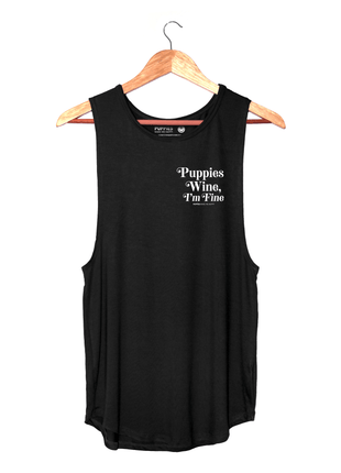 Puppies & Wine 2.0 - Women's Sleeveless