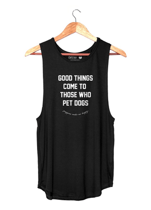 Good Things Come to Those Who Pet Dogs Tank | Gift for Dog Moms