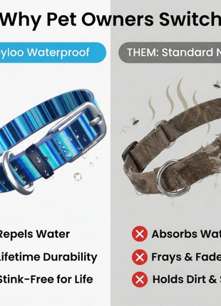 Waterproof Dog Collars – Washable Dog Collar, Stink-Proof & Durable