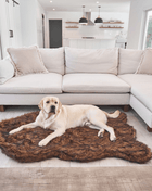 PupRug by Paw.com® Faux Fur Orthopedic Dog Bed - Curve Brown