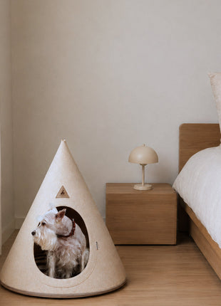 Nooee Pet Cave Buddy (L) – Cream/Brown