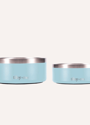 Tilley + Me Stainless Steel Pet Bowl – Non-Slip, Durable & Dishwasher Safe | 32oz and 64oz - Pup List
