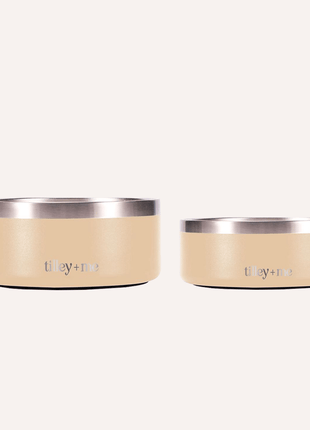 Tilley + Me Stainless Steel Pet Bowl – Non-Slip, Durable & Dishwasher Safe | 32oz and 64oz - Pup List