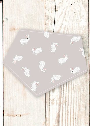 "Bunnies on Grey" Easter Dog Bandana