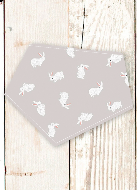 "Bunnies on Grey" Easter Dog Bandana