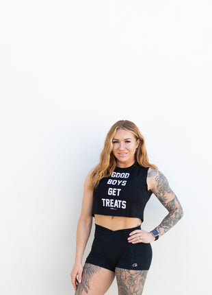 Good Boys Get Treats Crop Tank | Gift for Dog Moms | Made in USA