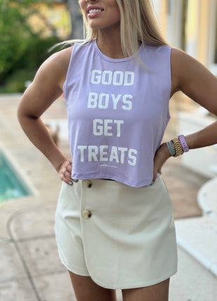 Good Boys Get Treats Crop Tank | Gift for Dog Moms | Made in USA