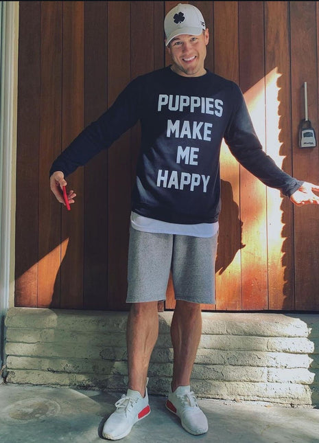 Puppies Make Me Happy Sweatshirt | Present for Dog Owners
