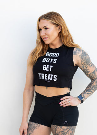 Good Boys Get Treats Crop Tank | Gift for Dog Moms | Made in USA