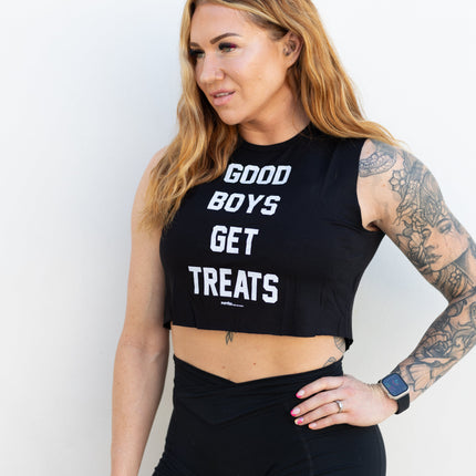 Good Boys Get Treats Crop Tank | Gift for Dog Moms | Made in USA
