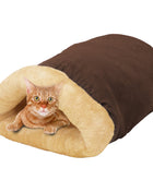 GOOPAWS 4 in 1 Self Warming Burrow Cat Bed Pet Cuddle Cave and Sleeping Cave - Pup List