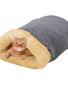 GOOPAWS 4 in 1 Self Warming Burrow Cat Bed Pet Cuddle Cave and Sleeping Cave - Pup List