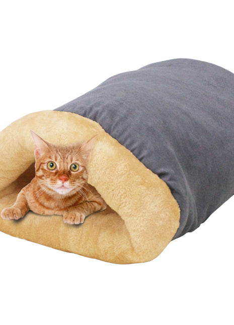 GOOPAWS 4 in 1 Self Warming Burrow Cat Bed Pet Cuddle Cave and Sleeping Cave - Pup List