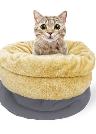 GOOPAWS 4 in 1 Self Warming Burrow Cat Bed Pet Cuddle Cave and Sleeping Cave - Pup List