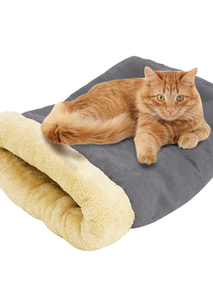 GOOPAWS 4 in 1 Self Warming Burrow Cat Bed Pet Cuddle Cave and Sleeping Cave - Pup List