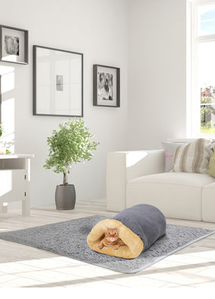 GOOPAWS 4 in 1 Self Warming Burrow Cat Bed Pet Cuddle Cave and Sleeping Cave - Pup List