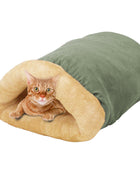 GOOPAWS 4 in 1 Self Warming Burrow Cat Bed Pet Cuddle Cave and Sleeping Cave - Pup List
