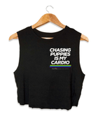 Chasing Puppies is My Cardio Crop Tank | Gift for Dog Moms | Made in USA