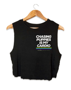 Chasing Puppies is My Cardio Crop Tank | Gift for Dog Moms