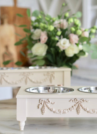Rose Swag Elevated Pet Bowl / Feeder