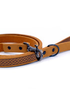Celtic Sport Khaki Leather Dog Leash