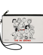 Canvas Zipper Wallet - LARGE - Peanuts Gang THE IN CROWD Group Pose White/Black/Red