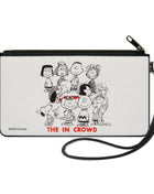 Canvas Zipper Wallet - SMALL - Peanuts Gang THE IN CROWD Group Pose White/Black/Red