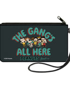 Canvas Zipper Wallet - SMALL - Peanuts Gang THE GANG'S ALL HERE Group Pose Black/Blue