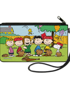 Canvas Zipper Wallet - SMALL - Peanuts Gang Backyard Baseball Group Pose