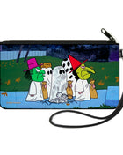 Canvas Zipper Wallet - SMALL - Peanuts Gang Halloween Trick or Treat Group Pose
