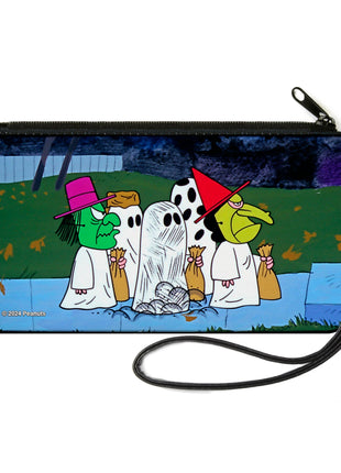 Canvas Zipper Wallet - SMALL - Peanuts Gang Halloween Trick or Treat Group Pose