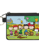 Canvas Zipper Wallet - MINI X-SMALL - Peanuts Gang Backyard Baseball Group Pose