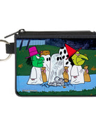 Canvas Zipper Wallet - MINI X-SMALL - Peanuts Gang Halloween Trick or Treat Group Pose