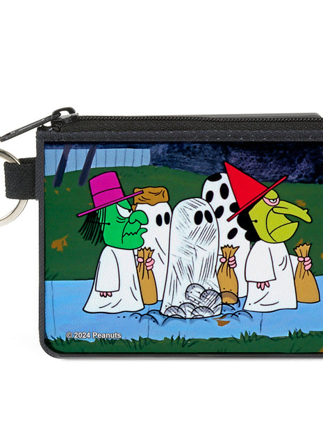 Canvas Zipper Wallet - MINI X-SMALL - Peanuts Gang Halloween Trick or Treat Group Pose