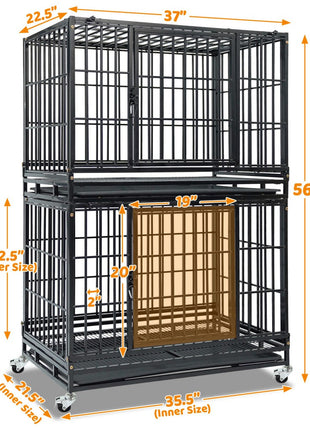 37" Stackable Heavy Duty Dog Kennel 371D04