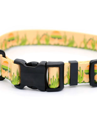 Outdoor Style Cactus Cream Nylon Dog Collar