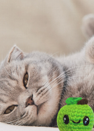 Handmade Cat Toy - 2 pack | Ruby & Olive – The Halloween Apples Chunkle Puffs Infused with Miracle Nip Botanicals