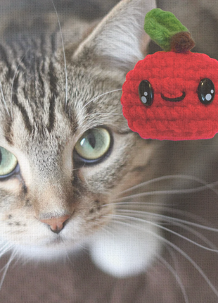 Handmade Cat Toy - 2 pack | Ruby & Olive – The Halloween Apples Chunkle Puffs Infused with Miracle Nip Botanicals