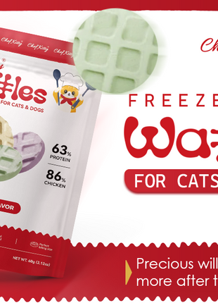 Freeze Dried Chicken Waffle Treats