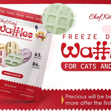 Freeze Dried Chicken Waffle Treats