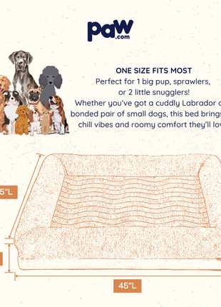 PupChill™ Cooling 4-Bolster Dog Bed - Arctic Sand