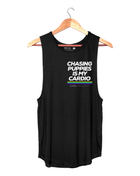 Chasing Puppies Is My Cardio Relaxed Women’s Tank | Gift for Dog Lovers