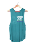 Chasing Puppies Is My Cardio Relaxed Women’s Tank | Gift for Dog Lovers